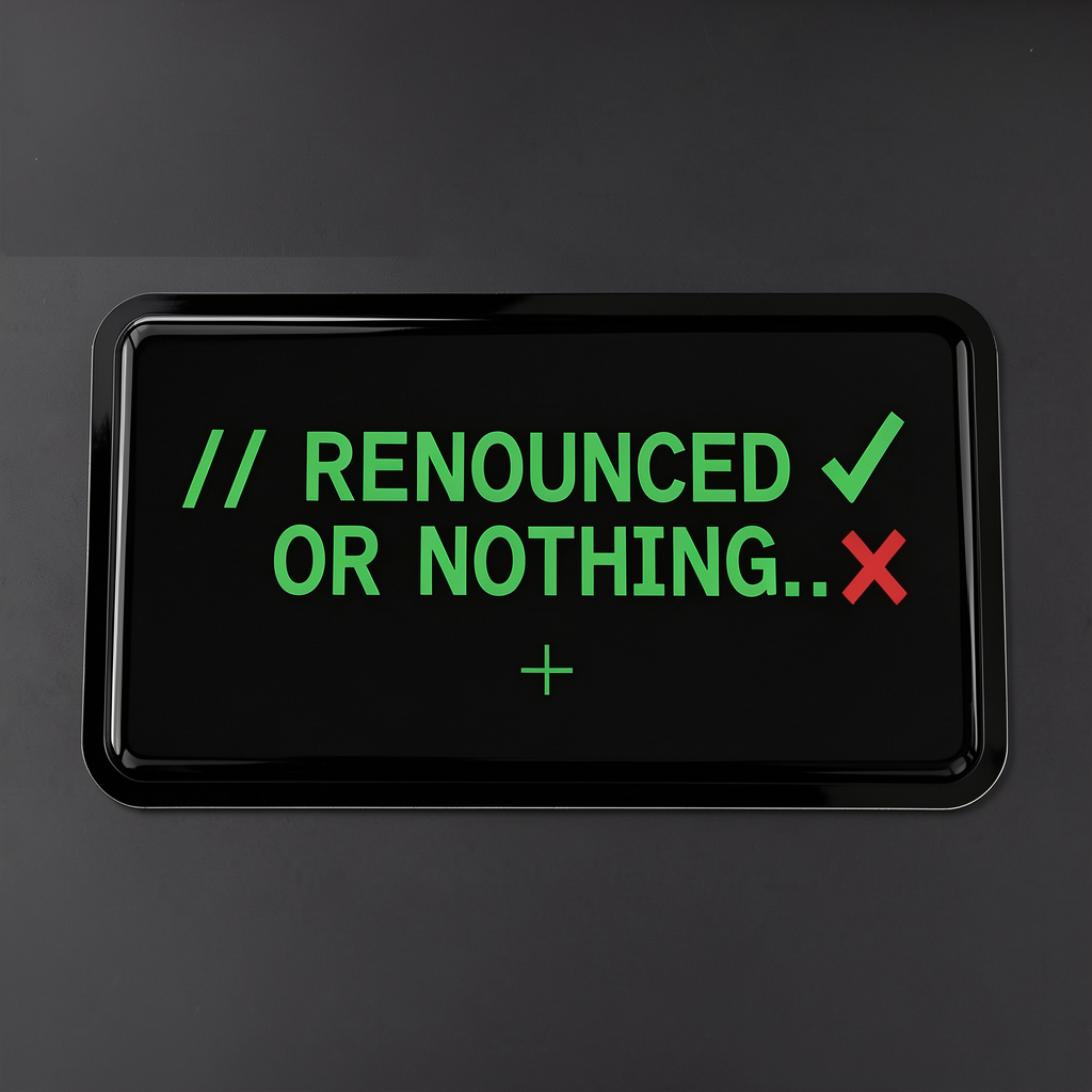 Renounced or Nothing Sticker